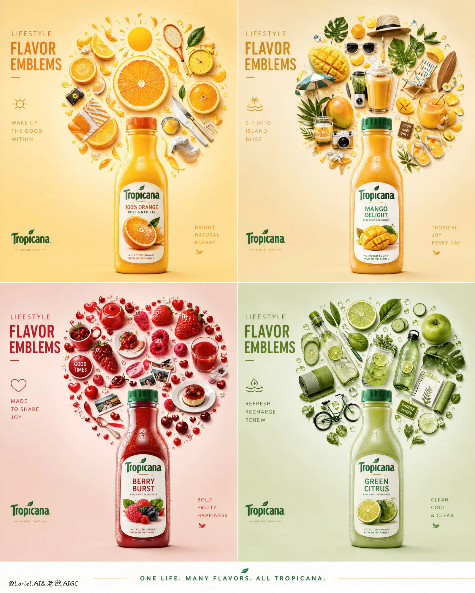 โปสเตอร์โฆษณา: สัมผัสรสชาติอันเป็นเอกลักษณ์ของ Tropicana 1