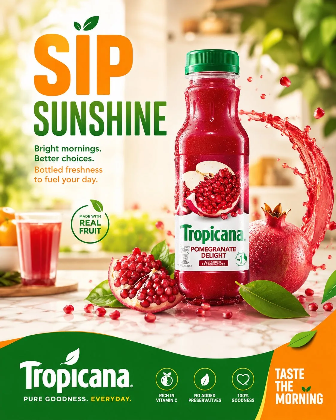 สร้างโปสเตอร์ Tropicana สำหรับโซเชียลมีเดียระดับพรีเมียม 1