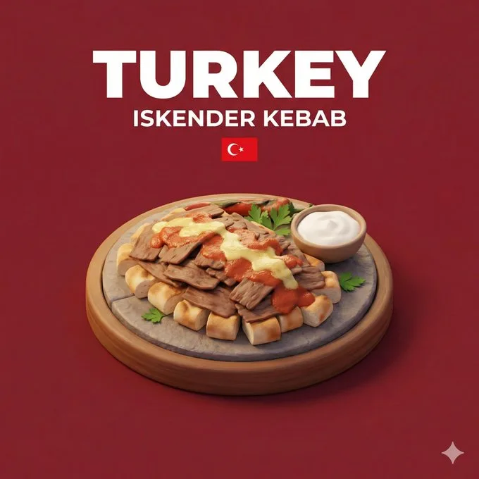 Iskender Kebab สไตล์มินิเอเจอร์ 3 มิติ 1