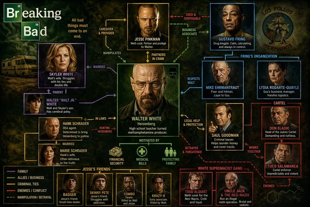 สร้างแผนผังความสัมพันธ์ตัวละครซีรีส์ คุณภาพสูง