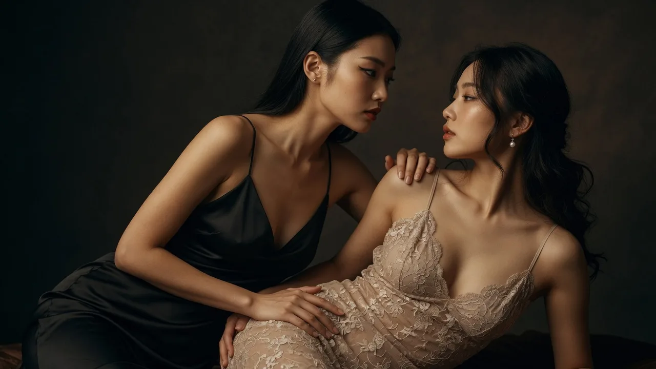 นางแบบสาวญี่ปุ่น/เกาหลี 2 คน ถ่ายแบบเซ็กซี่ 2