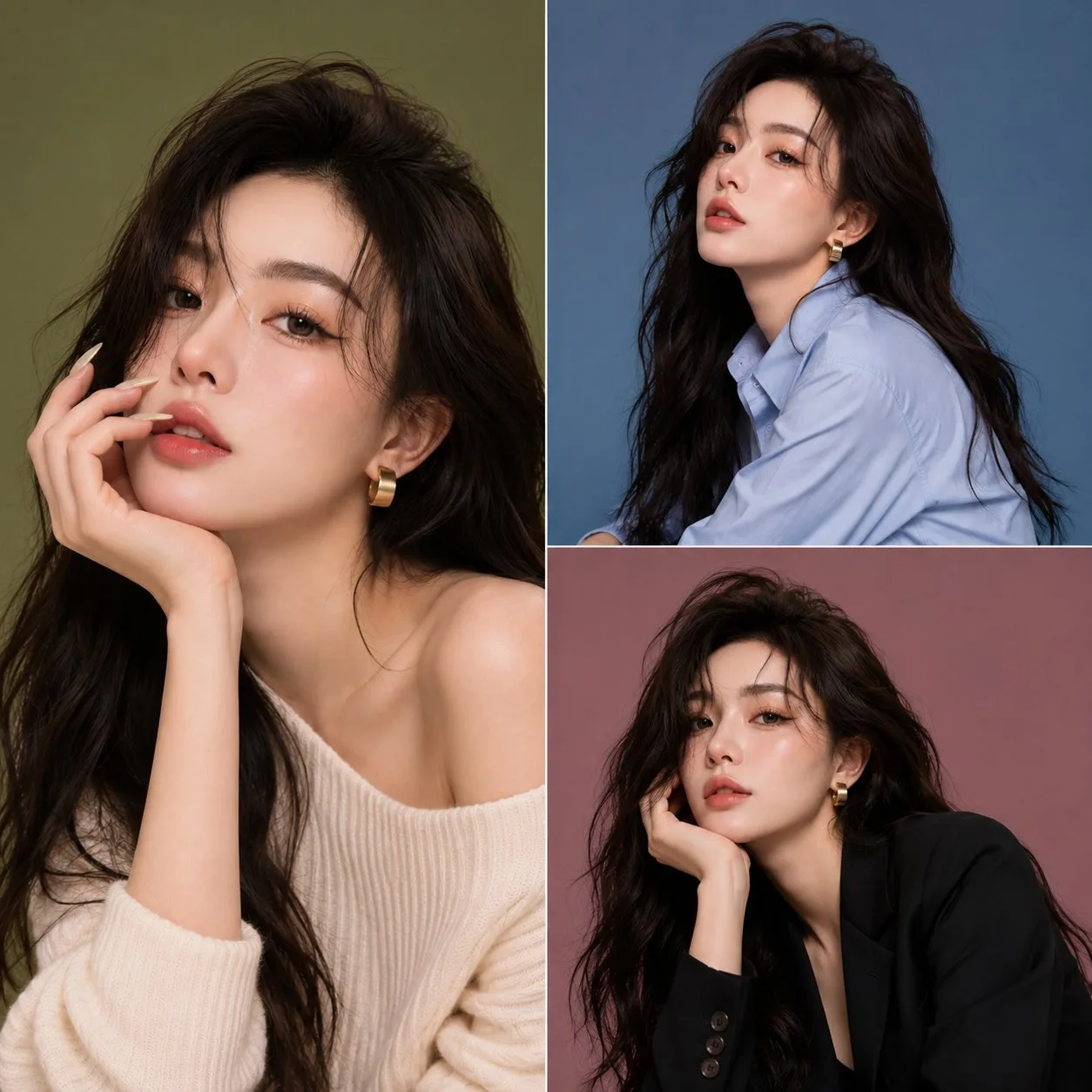 สาวเกาหลีแฟชั่นสุดหรู: ภาพเหมือนความงามสมจริง 1