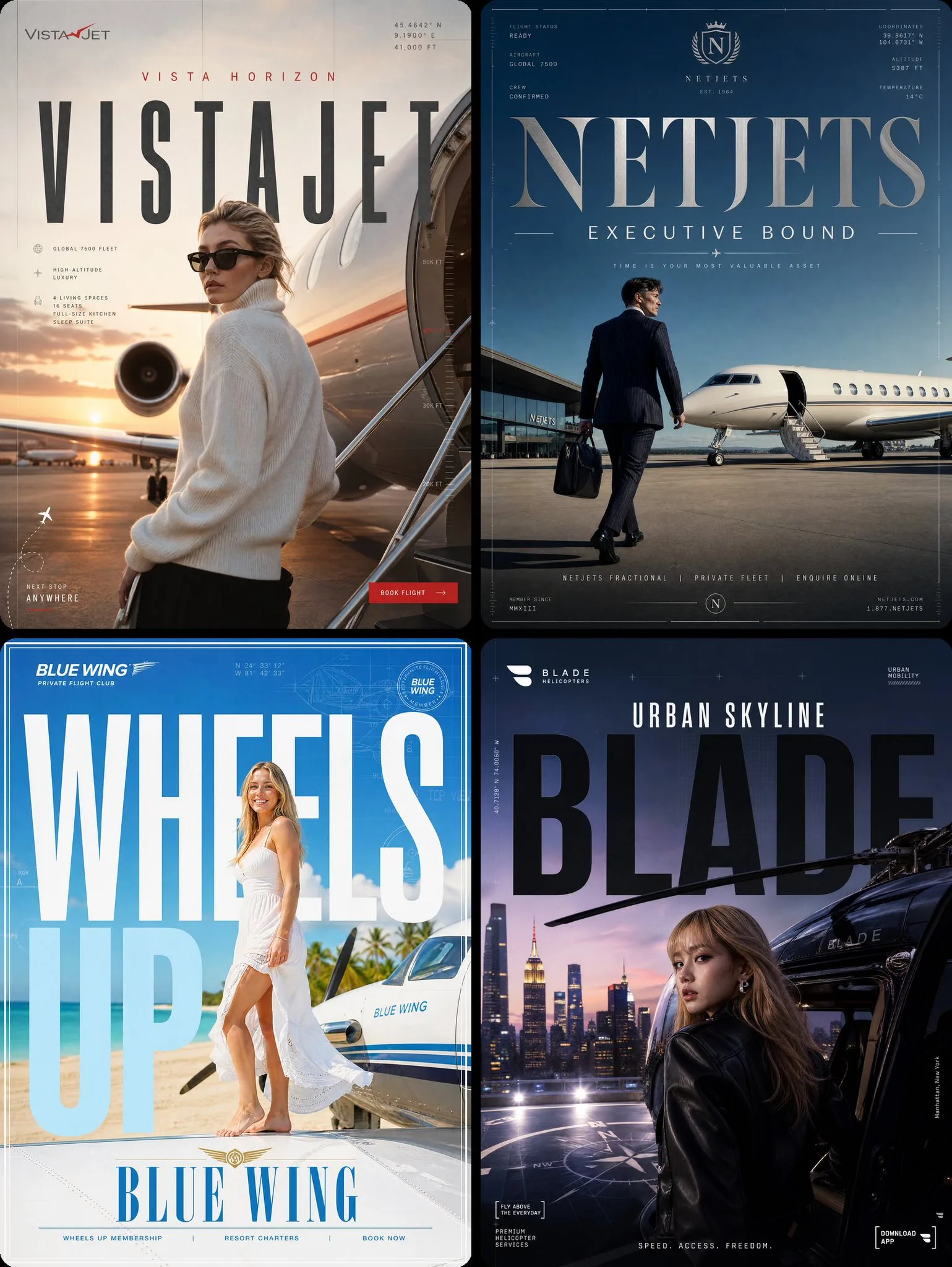 โปสเตอร์เซเลบพรีเมียม สายการบินหรูหรา 1