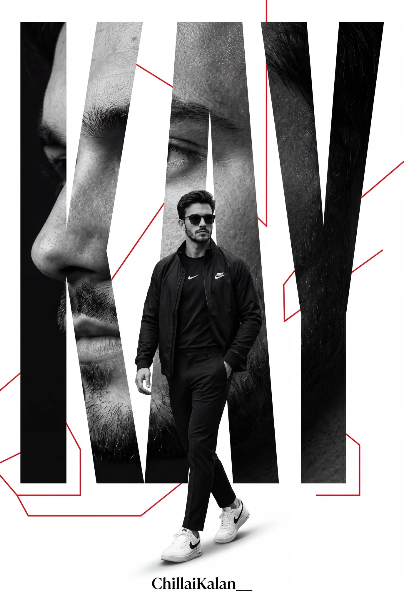 โปสเตอร์กีฬา Nike สไตล์มินิมอลเหนือระดับ 1