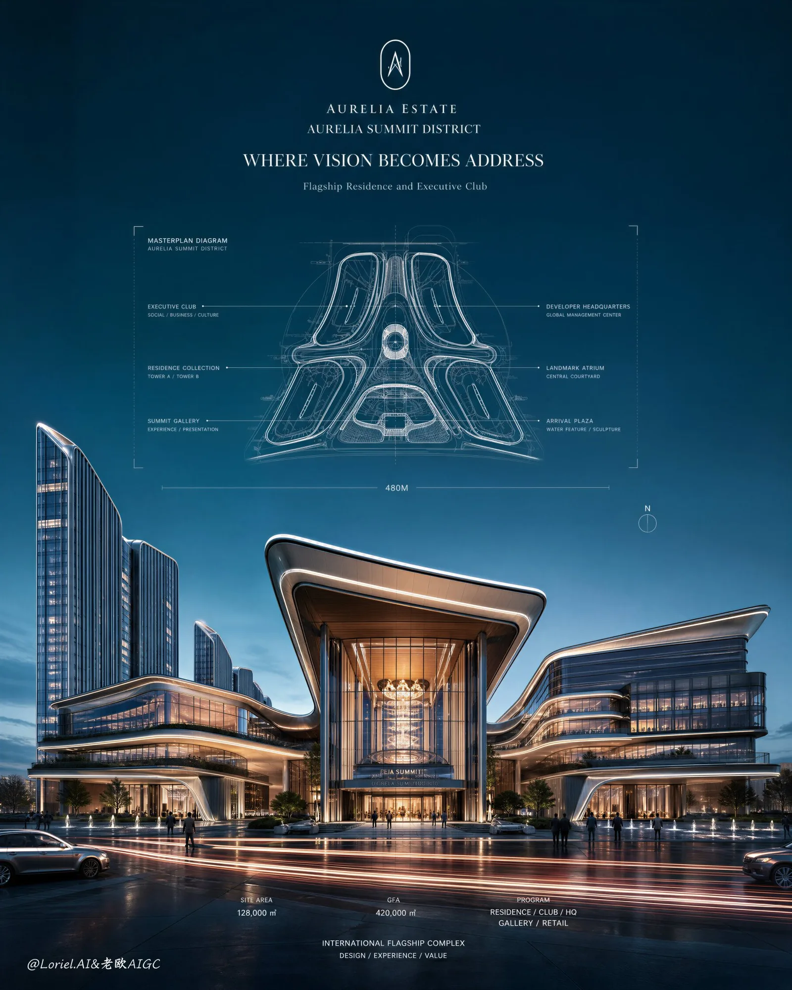 โปสเตอร์ขายอสังหาริมทรัพย์หรูระดับโลก: LUMERA LAND 1