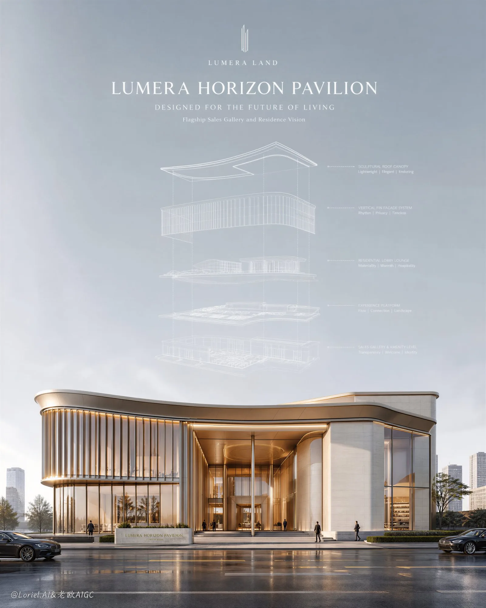 โปสเตอร์ขายอสังหาริมทรัพย์หรูระดับโลก: LUMERA LAND 2