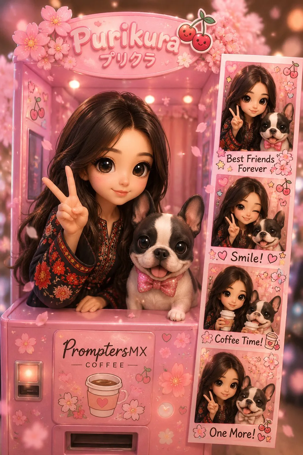 ตุ๊กตาฝรั่งเศสซากุระสไตล์ Purikura แบบ Q-version สุดสมจริง 1