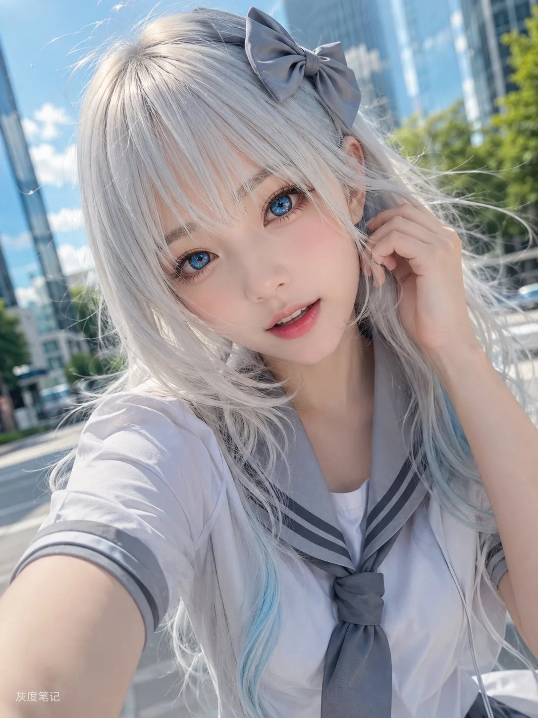 สาวญี่ปุ่นคอสเพลย์เซลฟี่อนิเมะสมจริงขั้นสุด 1