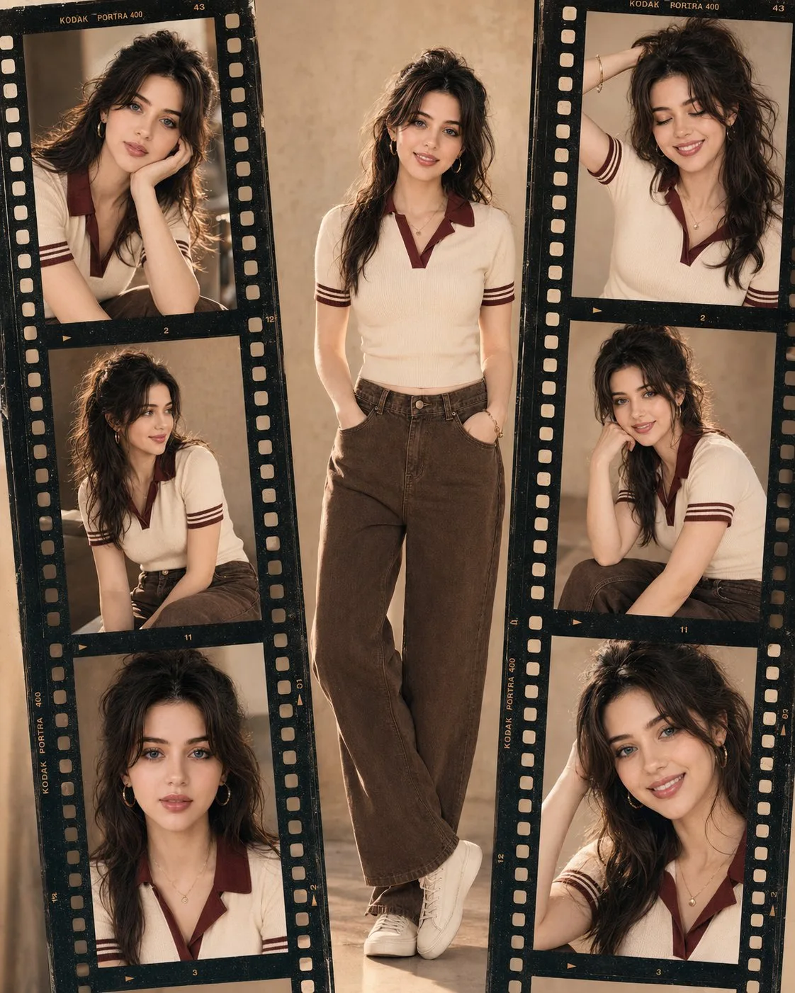คอลลาจภาพยนตร์แฟชั่นวินเทจ สไตล์ Netflix 1