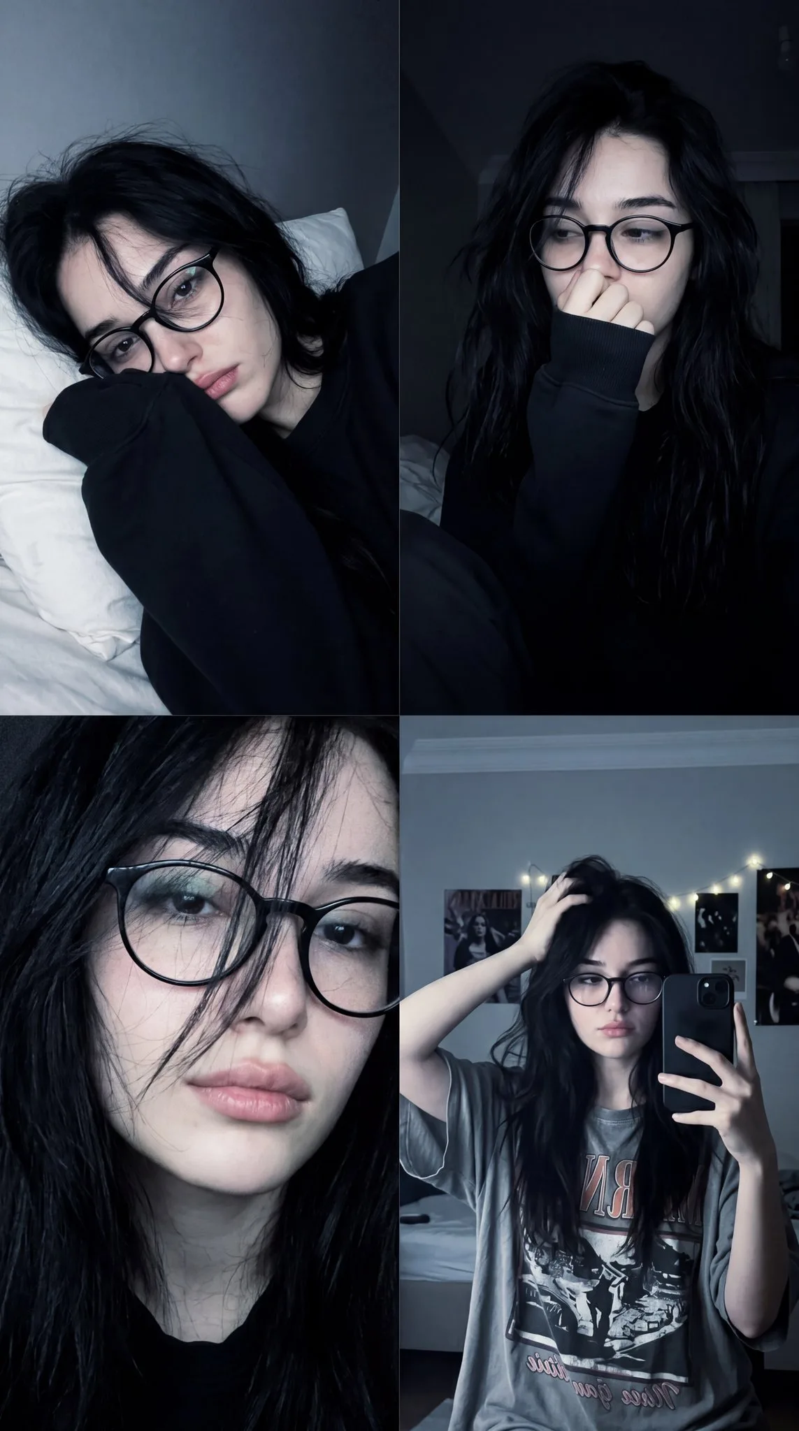 คอลลาจภาพห้องนอนดาร์กอาร์ตสาวน้อย สไตล์ซอฟต์กรันจ์ 1