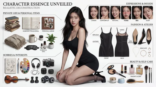 โปสเตอร์ภาพบุคคลแยกส่วนสมจริงขั้นสุด