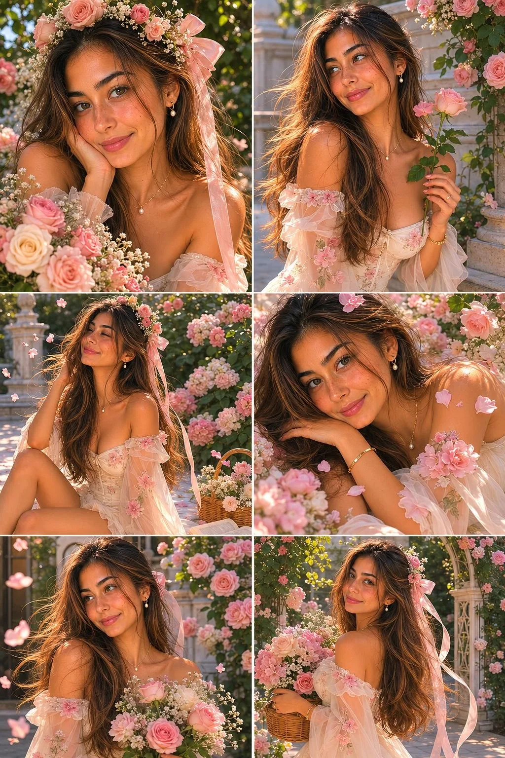 คอลลาจสาวเกาหลีในสวนเทพนิยายสุดหวาน 1