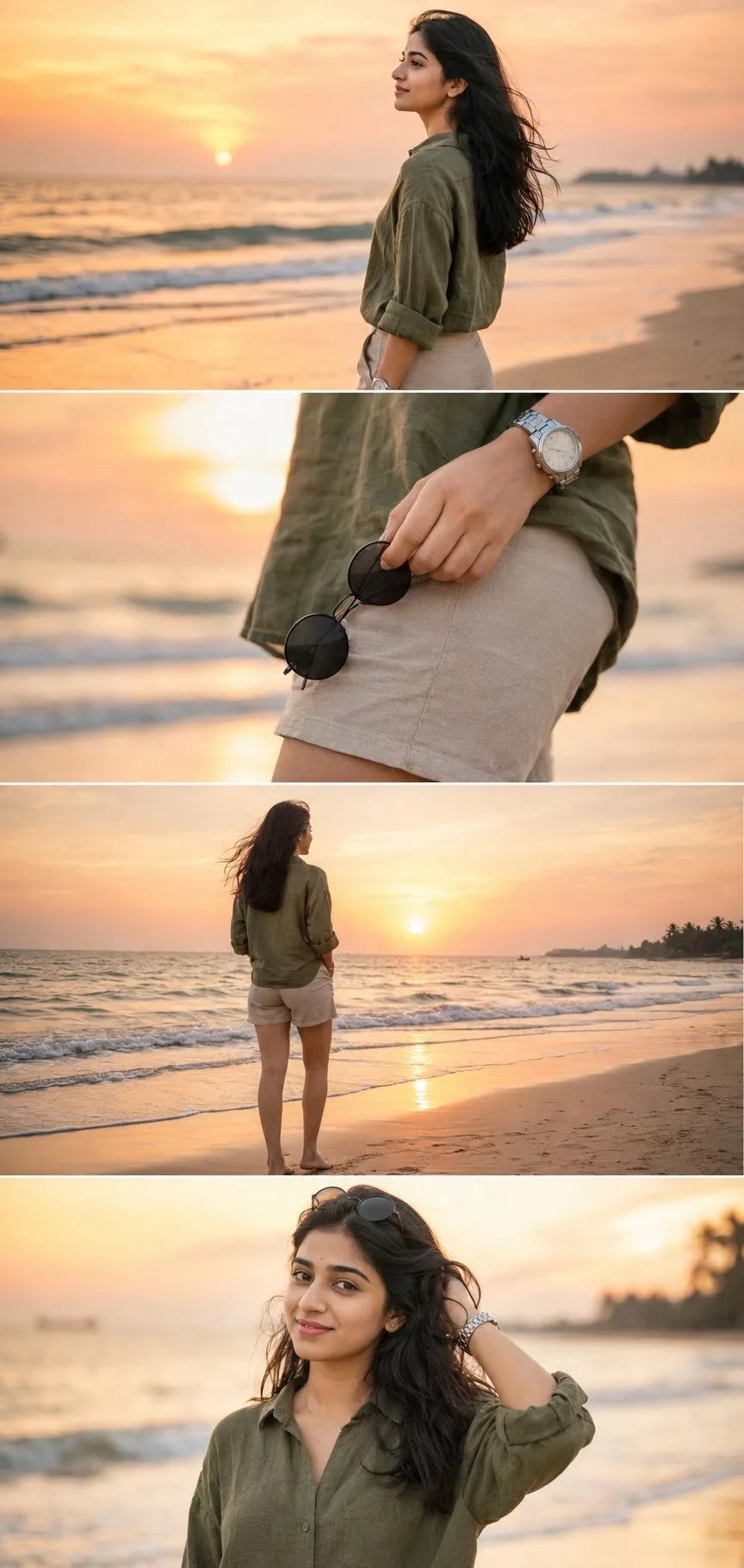 คอลลาจภาพสาวริมหาด: ฟิล์ม DSLR สวยสมจริง 1