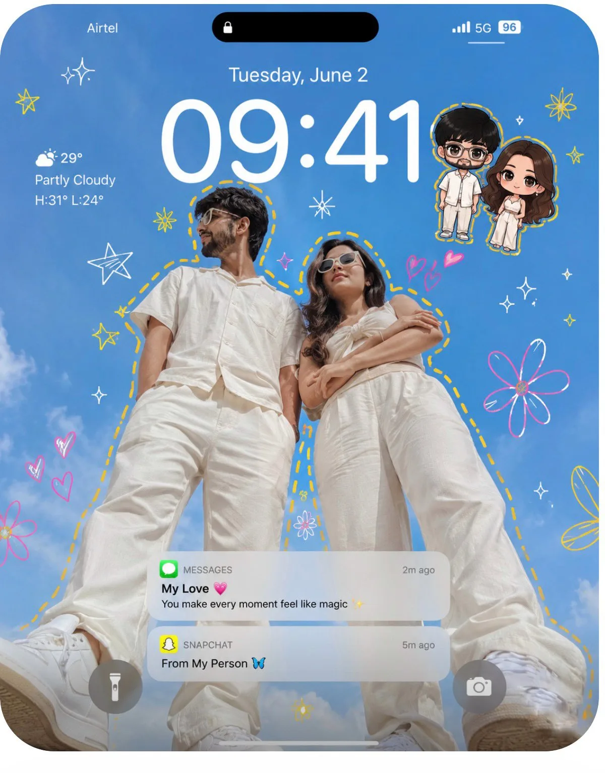 วอลเปเปอร์คู่รักแนว Apple สไตล์เหนือจริง 1