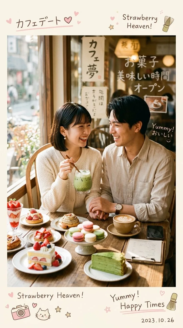 คู่รักในคาเฟ่สไตล์ญี่ปุ่น-เกาหลีสุดชิค 1
