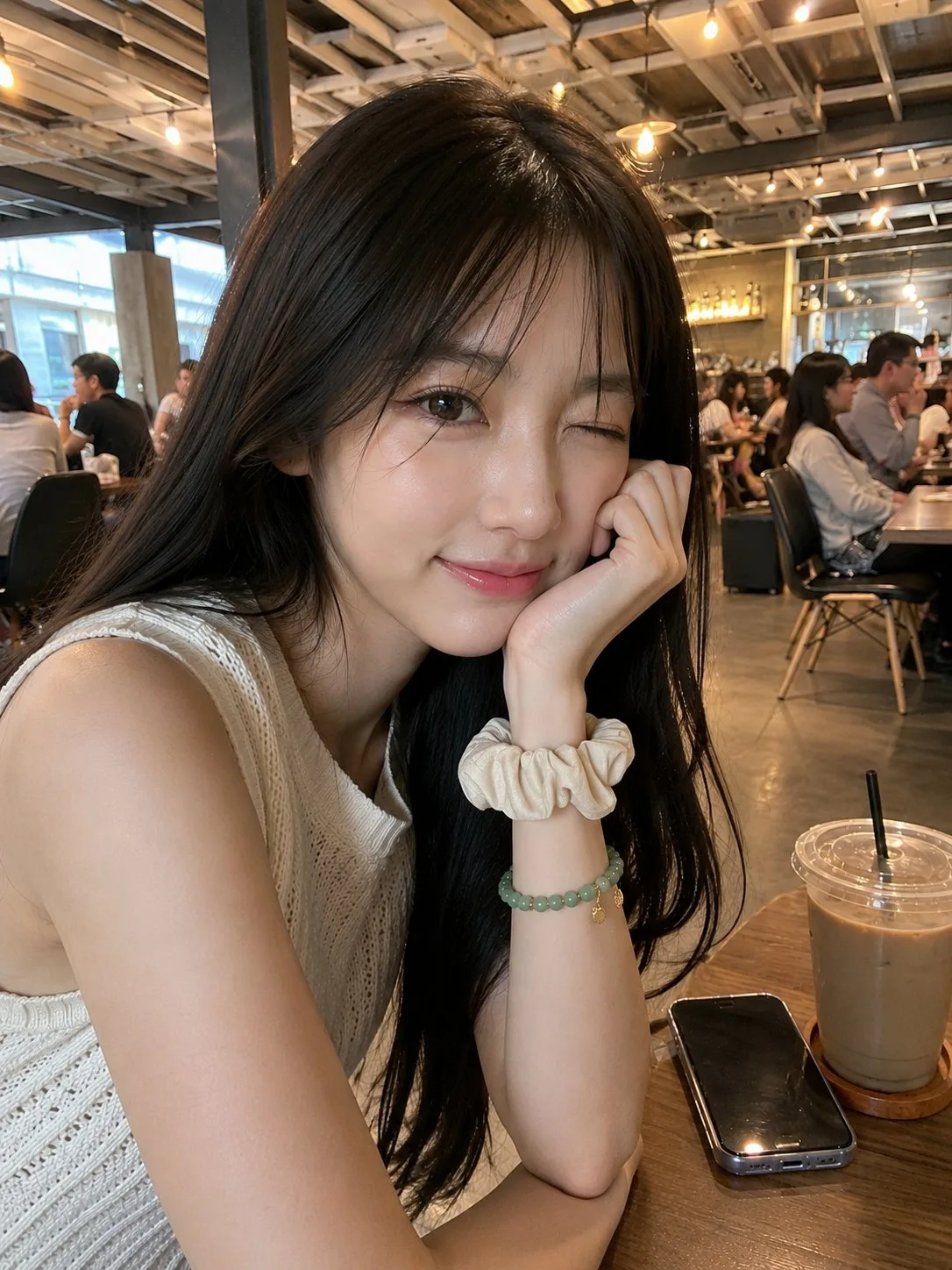 สาวญี่ปุ่นคาเฟ่: ภาพถ่ายมือถือสมจริงสุดๆ 1