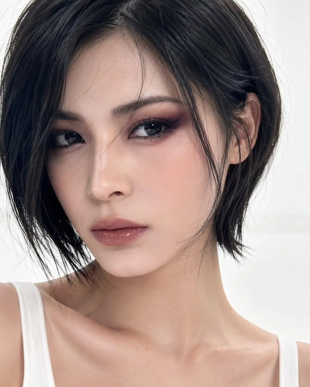 ภาพบุคคลสุดสมจริง: สาวบ๊อบเกาหลี หน้าใสไร้ที่ติ 1