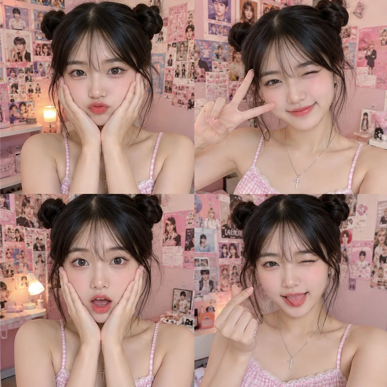 เซลฟี่ 4 ช่อง สไตล์ไอดอลเกาหลี เหมือนจริง 1