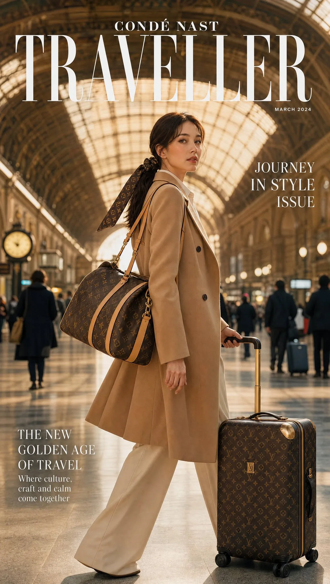 สาวเกาหลีสุดหรู บนปกนิตยสารท่องเที่ยว LV 1