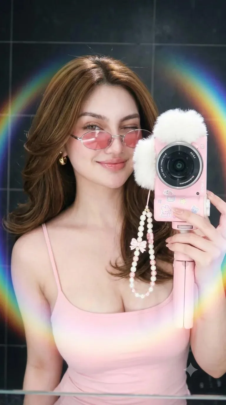 เซลฟี่กระจกฟิลเตอร์สุดปังพร้อมกล้องชมพูหวานฉ่ำ 2