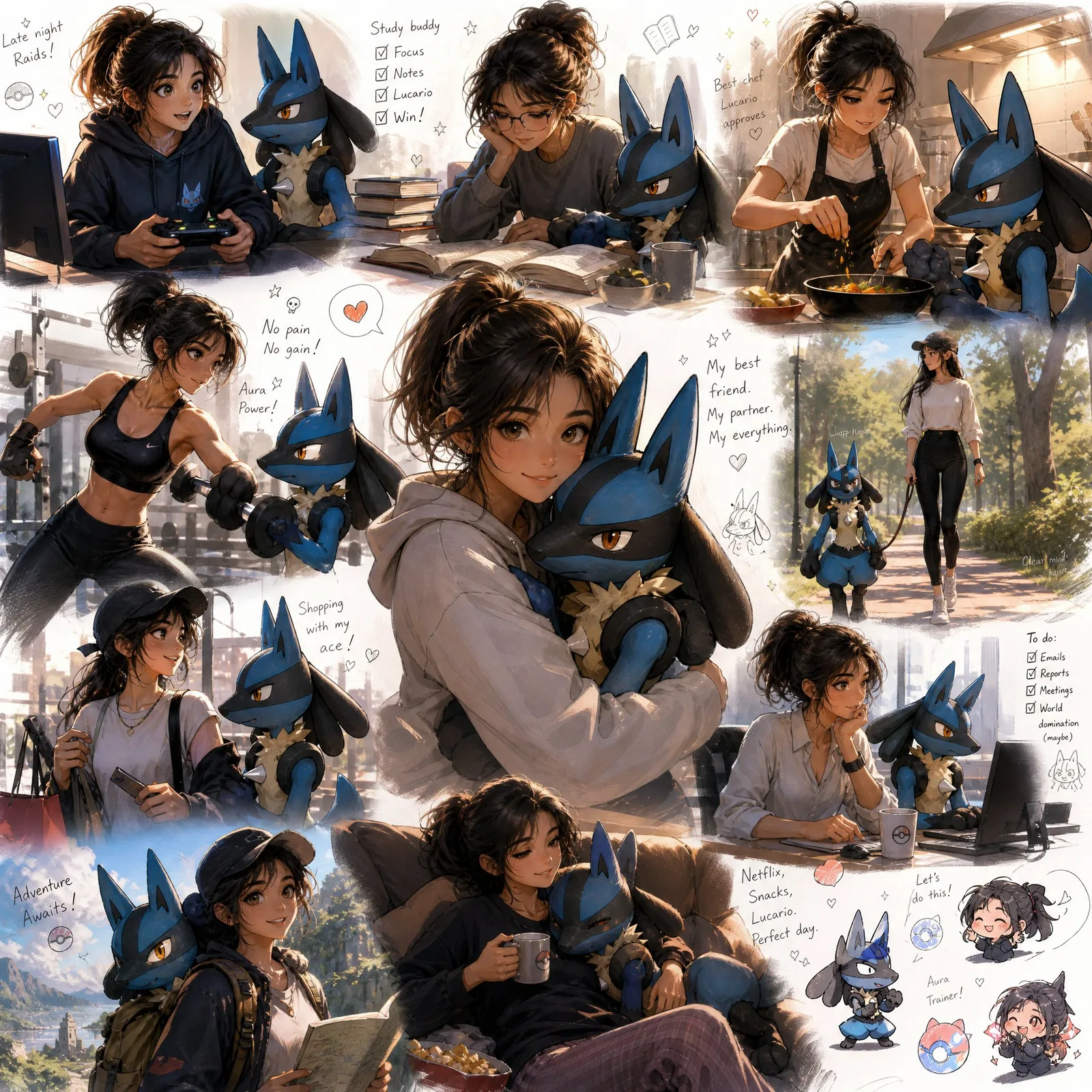 โปเกมอนสไตล์อนิเมะ-พิกซาร์: ชีวิตประจำวันในสมุดสเก็ตช์ 1