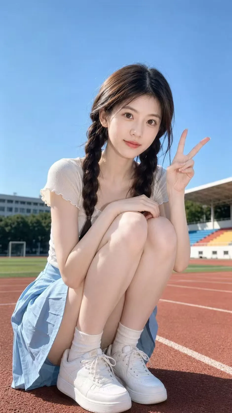 พอร์เทรตนักเรียนในสนามกีฬา แสงแดดสดใส 2