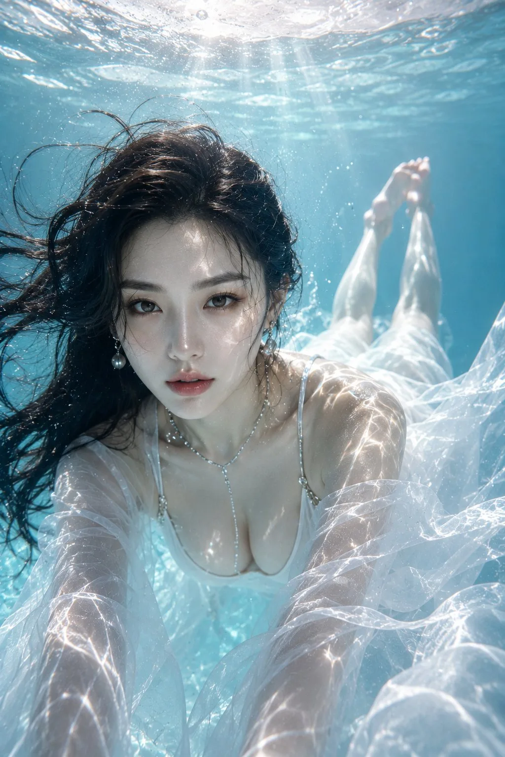 ภาพหญิงสาวเอเชียใต้น้ำ: ความงามเหนือจริง 2