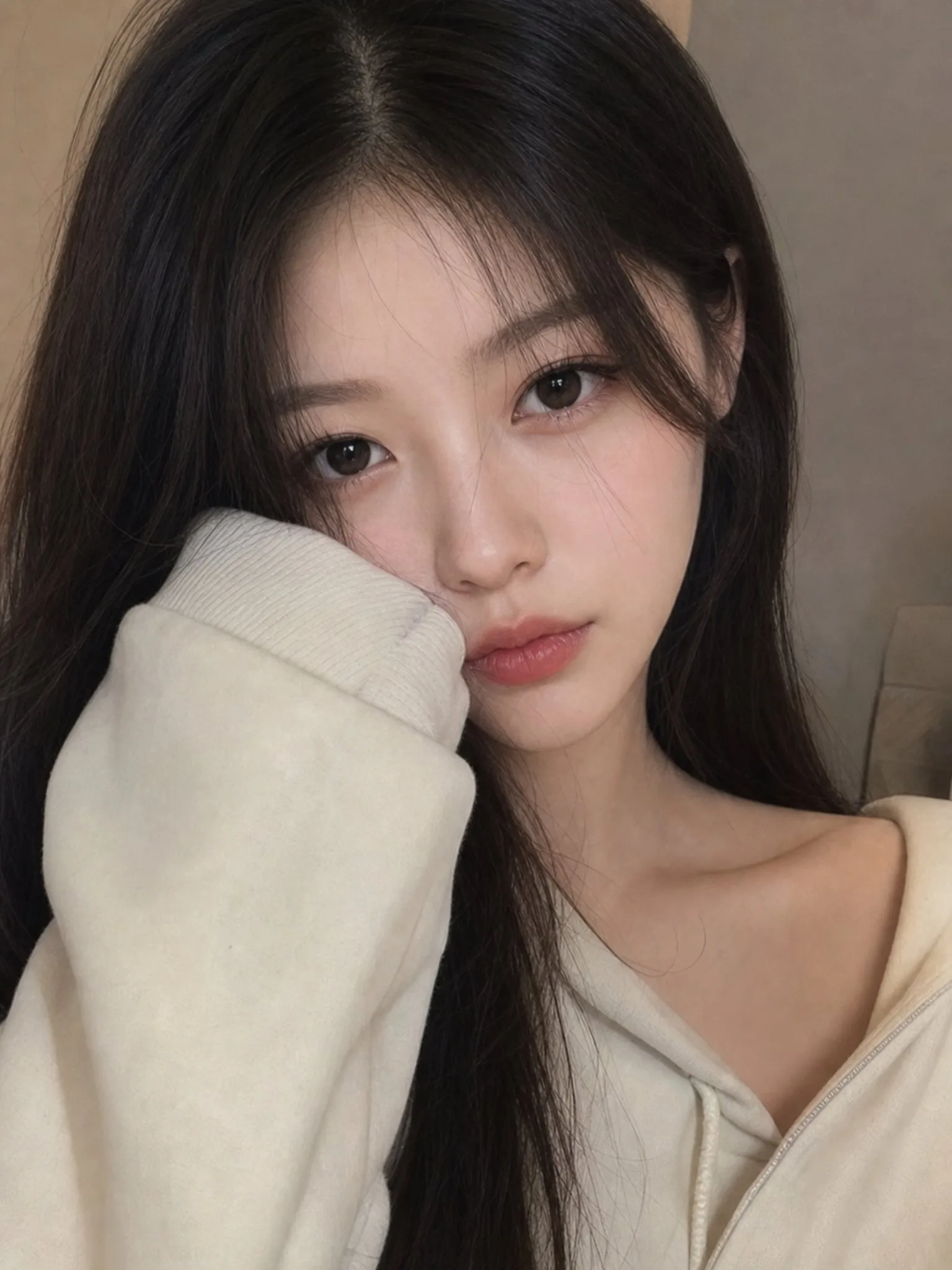 เซลฟี่สาวสบายๆ อบอุ่นในฤดูหนาว 1