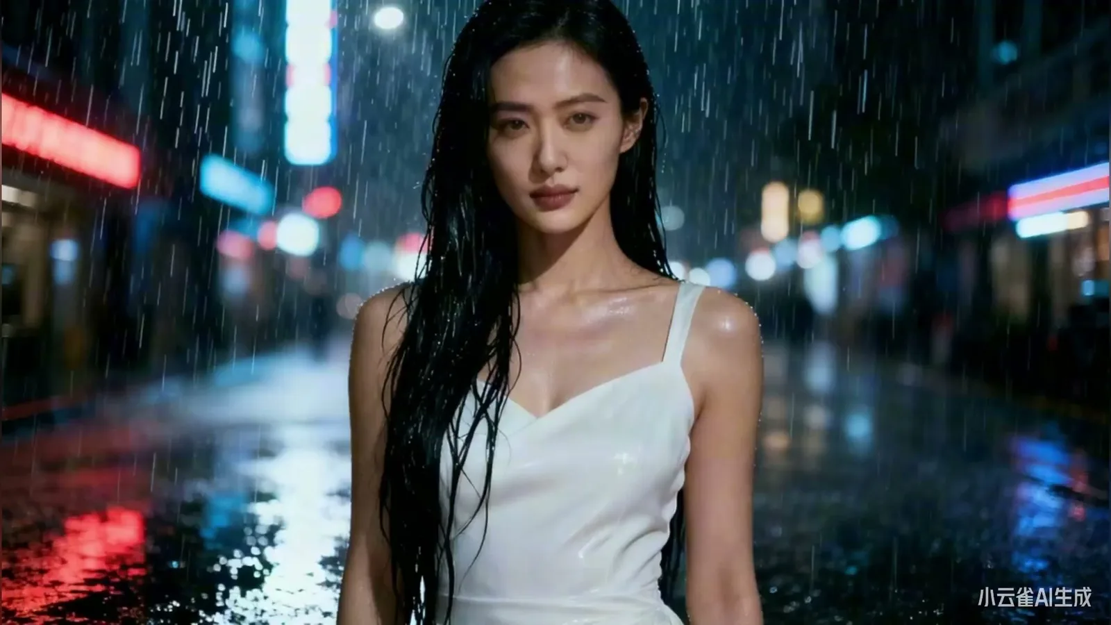 สาวเมืองกลายร่างเป็นเทพสงครามสีทองแดงกลางสายฝน 1