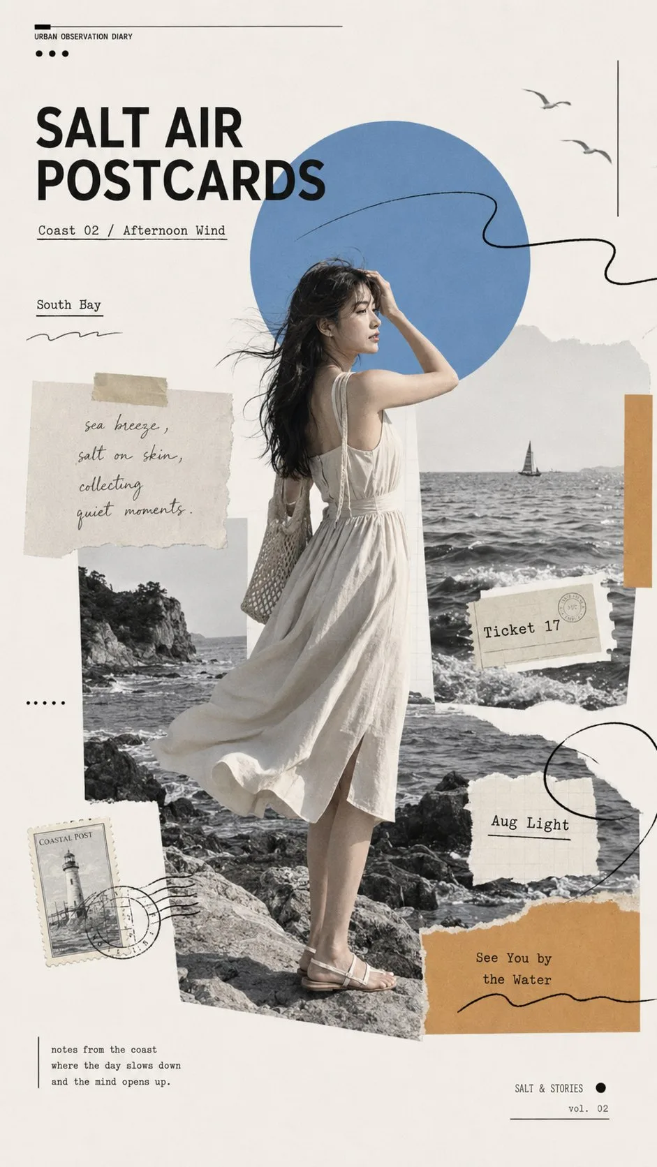 โปสเตอร์คอลลาจแนวตั้งสไตล์นิตยสาร 2