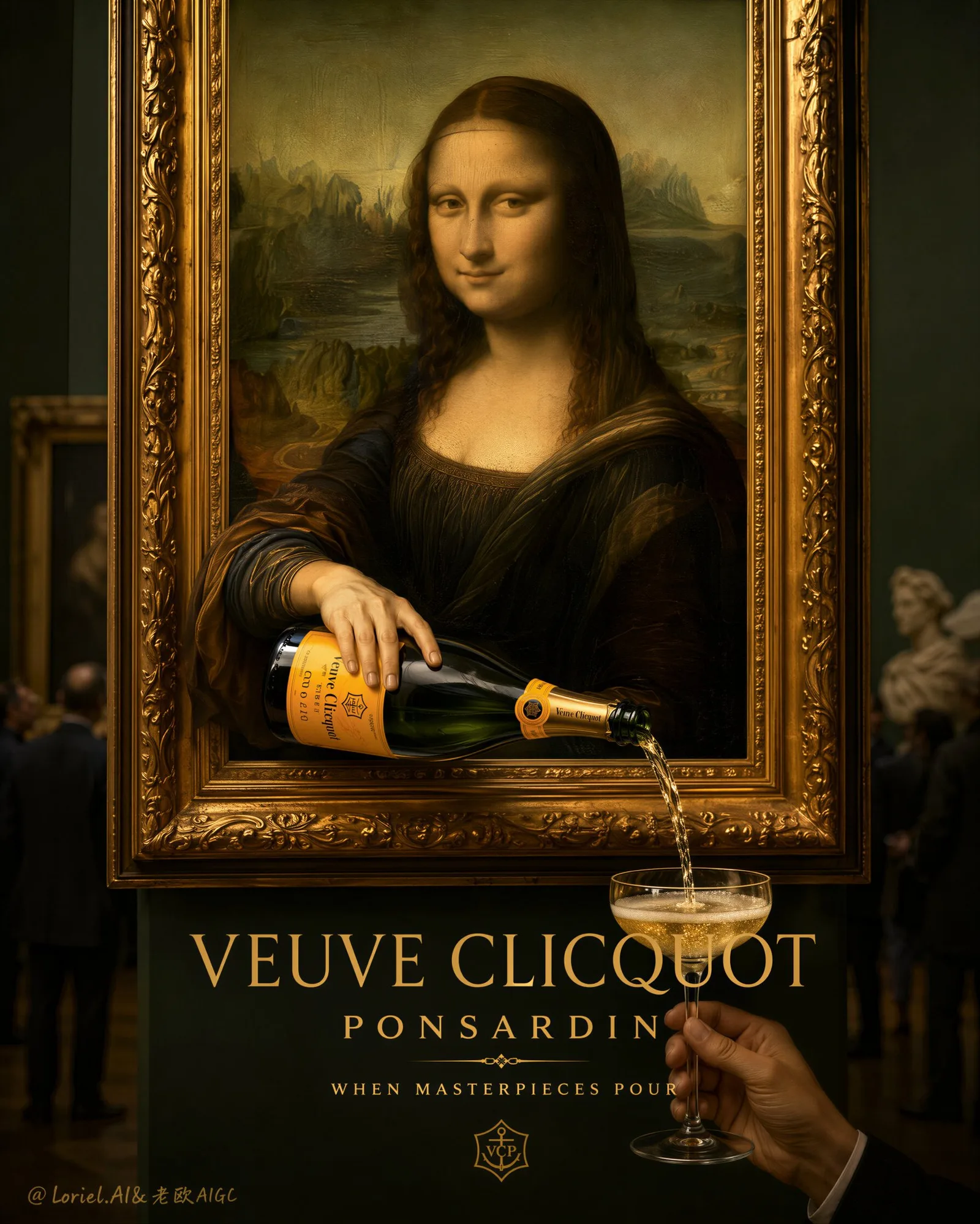 โปสเตอร์ Veuve Clicquot: โมนาลิซ่ารหัสวัฒนธรรม 1