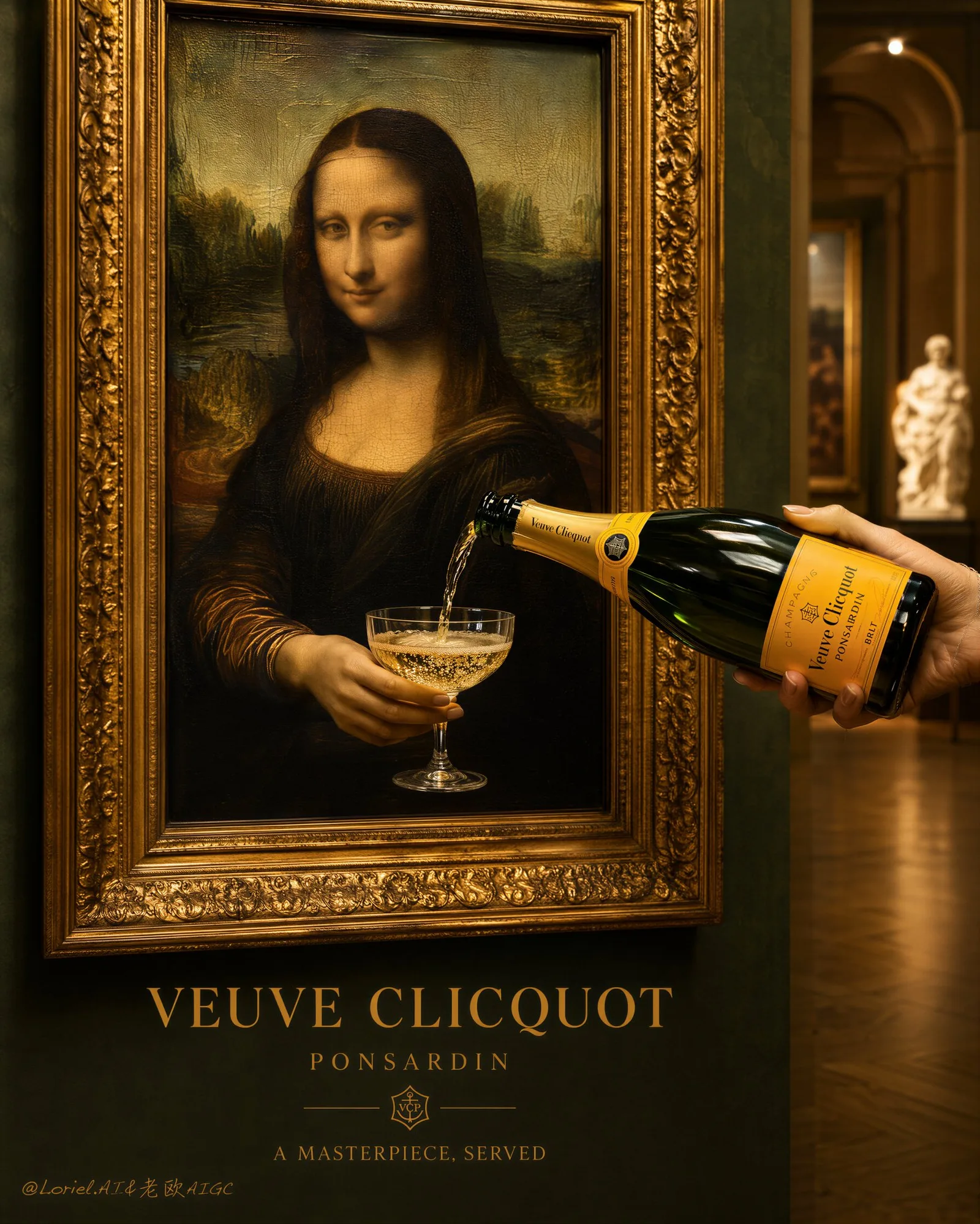 โปสเตอร์ Veuve Clicquot: โมนาลิซ่ารหัสวัฒนธรรม 2