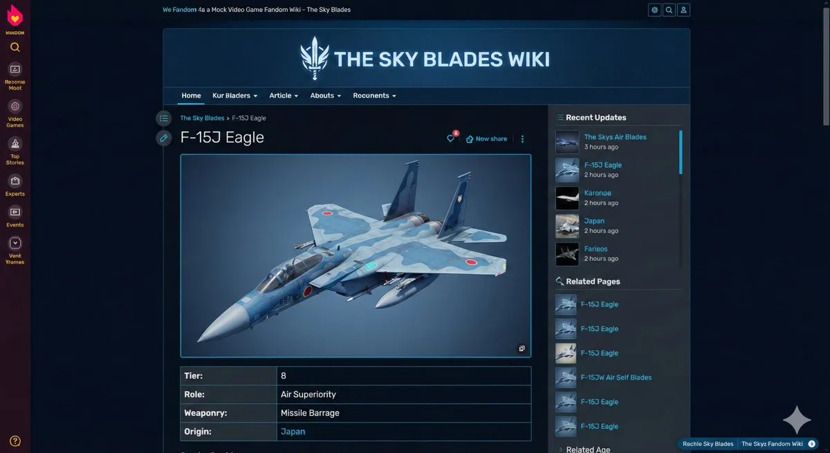 สารานุกรมเกม: สล็อต, ทูน่า, F-15J 1
