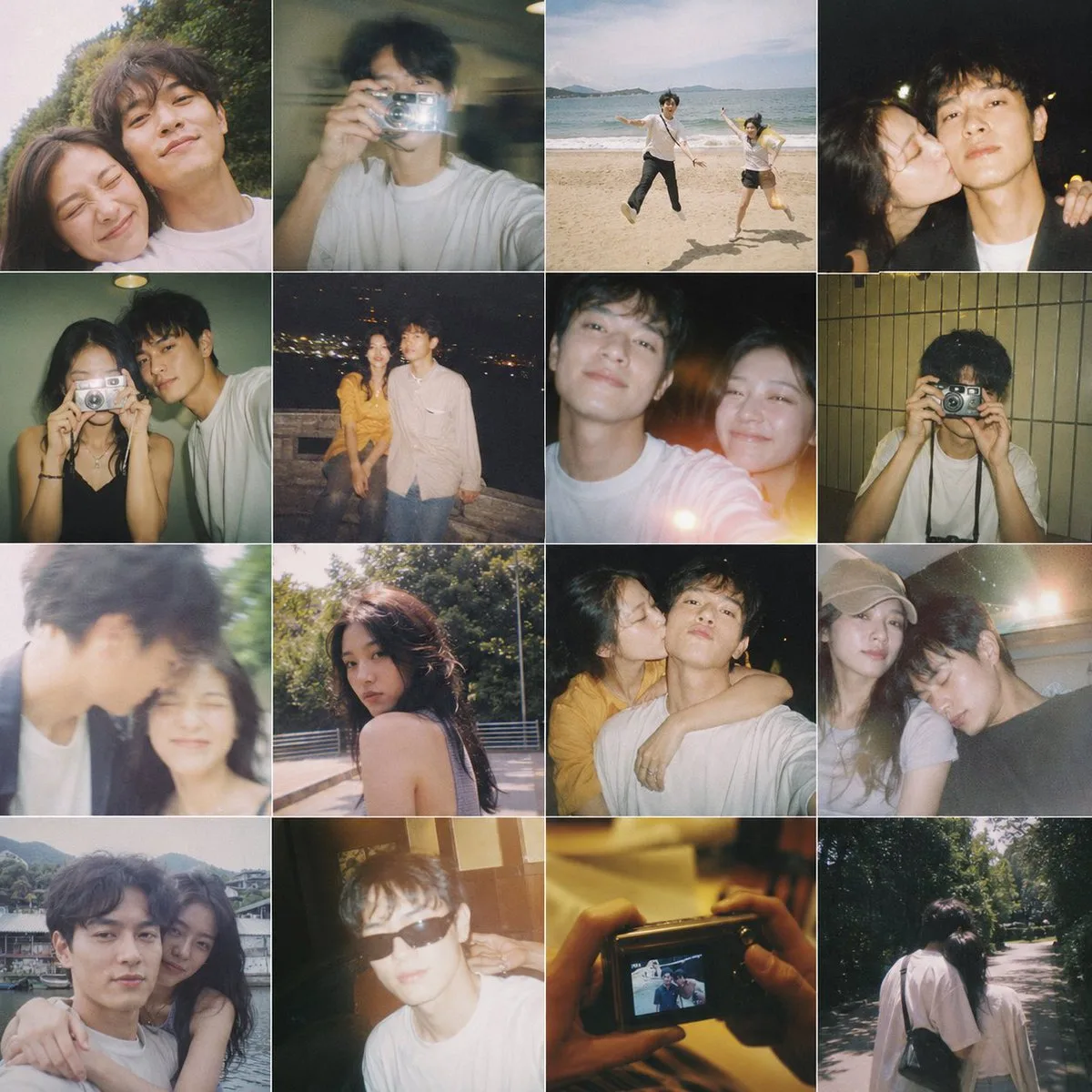 คอลลาจภาพคู่รักสไตล์ฟิล์มวินเทจ 1