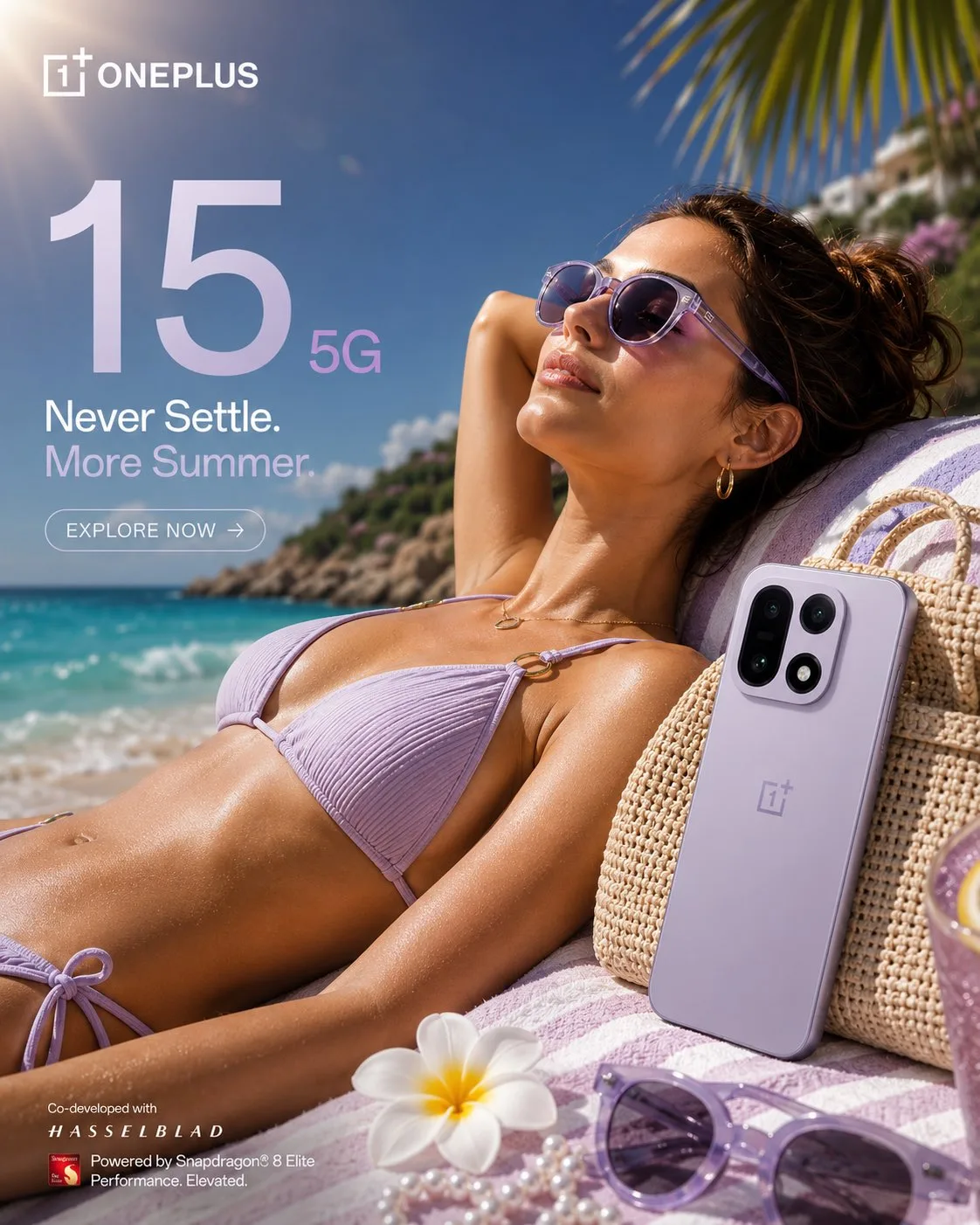 โปสเตอร์โปรโมท Vivo X300 Pro: ชายหาดฤดูร้อนสุดหรู 2