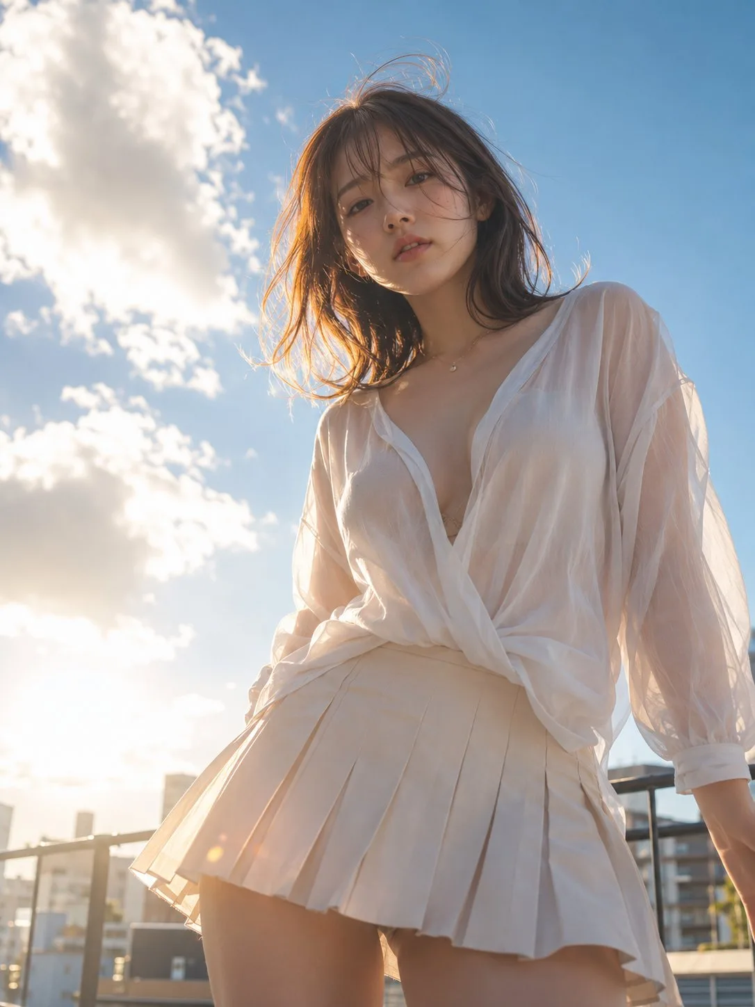 สาวสวยบนดาดฟ้าในวันที่ฟ้าสดใส 1