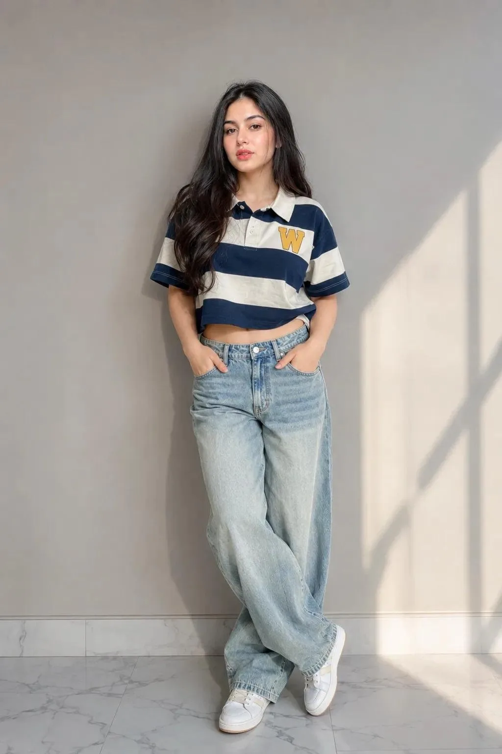 เปลี่ยนชุดหรูหรา: พื้นหลังมินิมอล ท่าโพสสง่างาม 2
