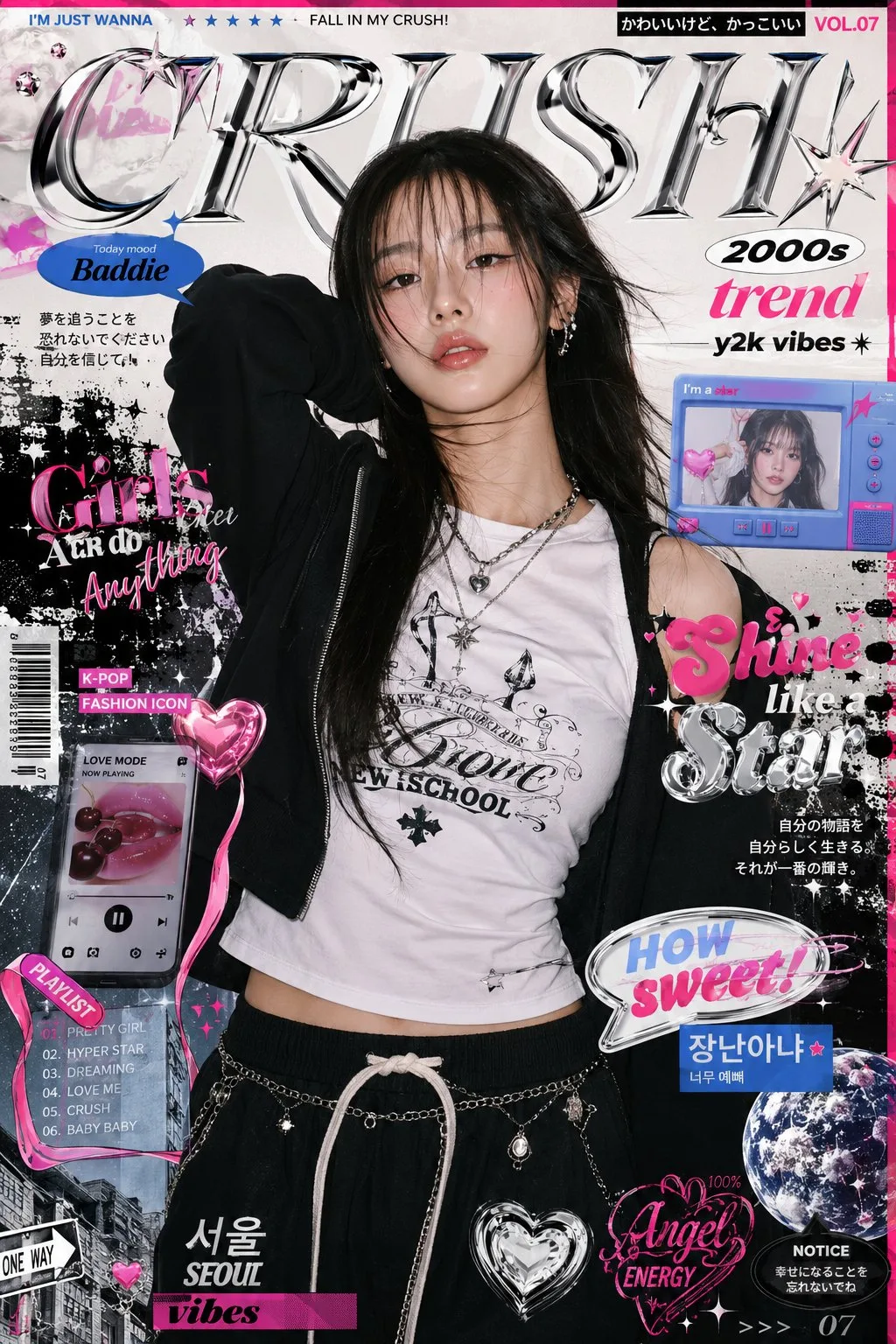 ปกนิตยสาร Y2K สไตล์เกาหลีแบบจัดเต็ม 1