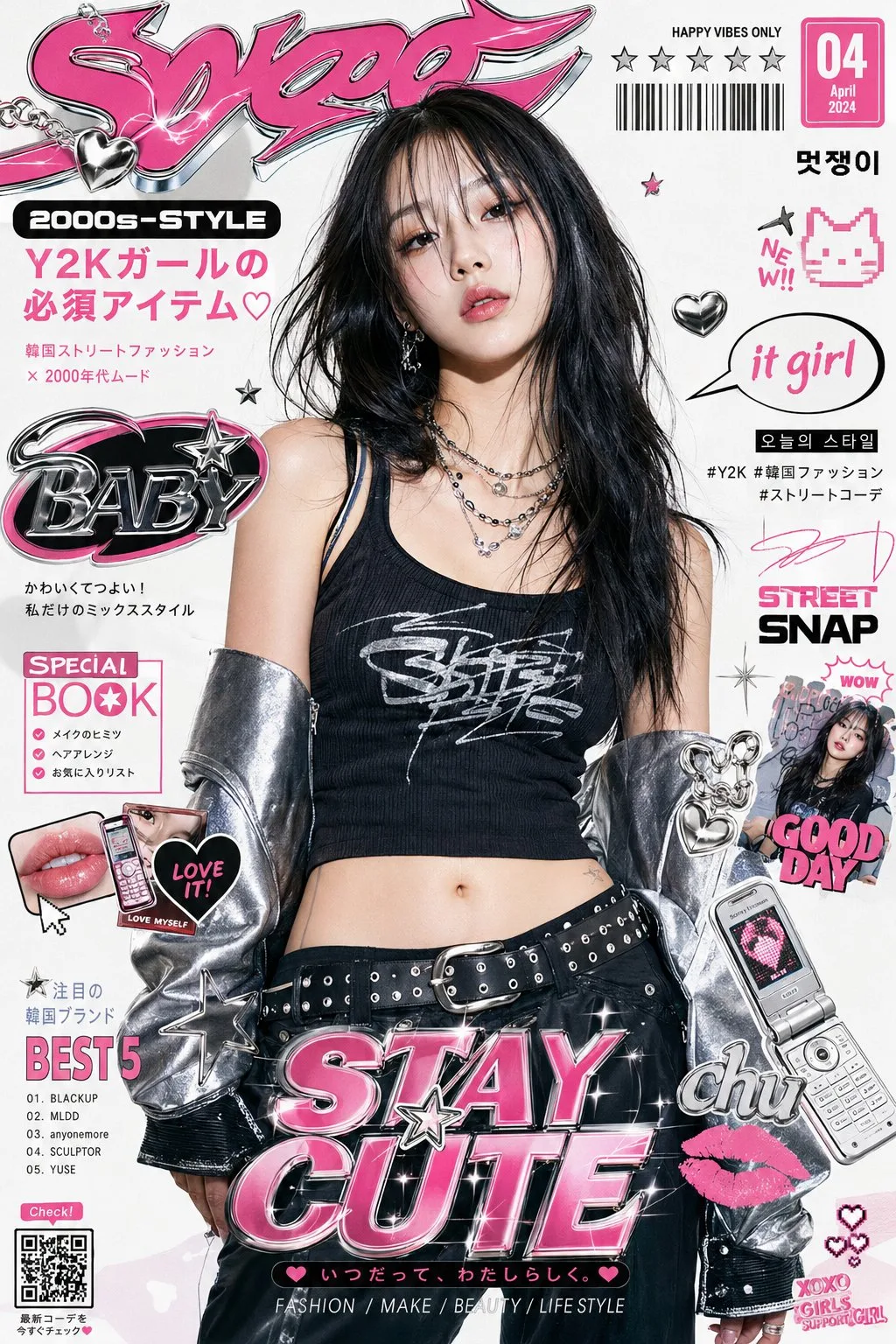 ปกนิตยสาร Y2K สไตล์เกาหลีแบบจัดเต็ม 2
