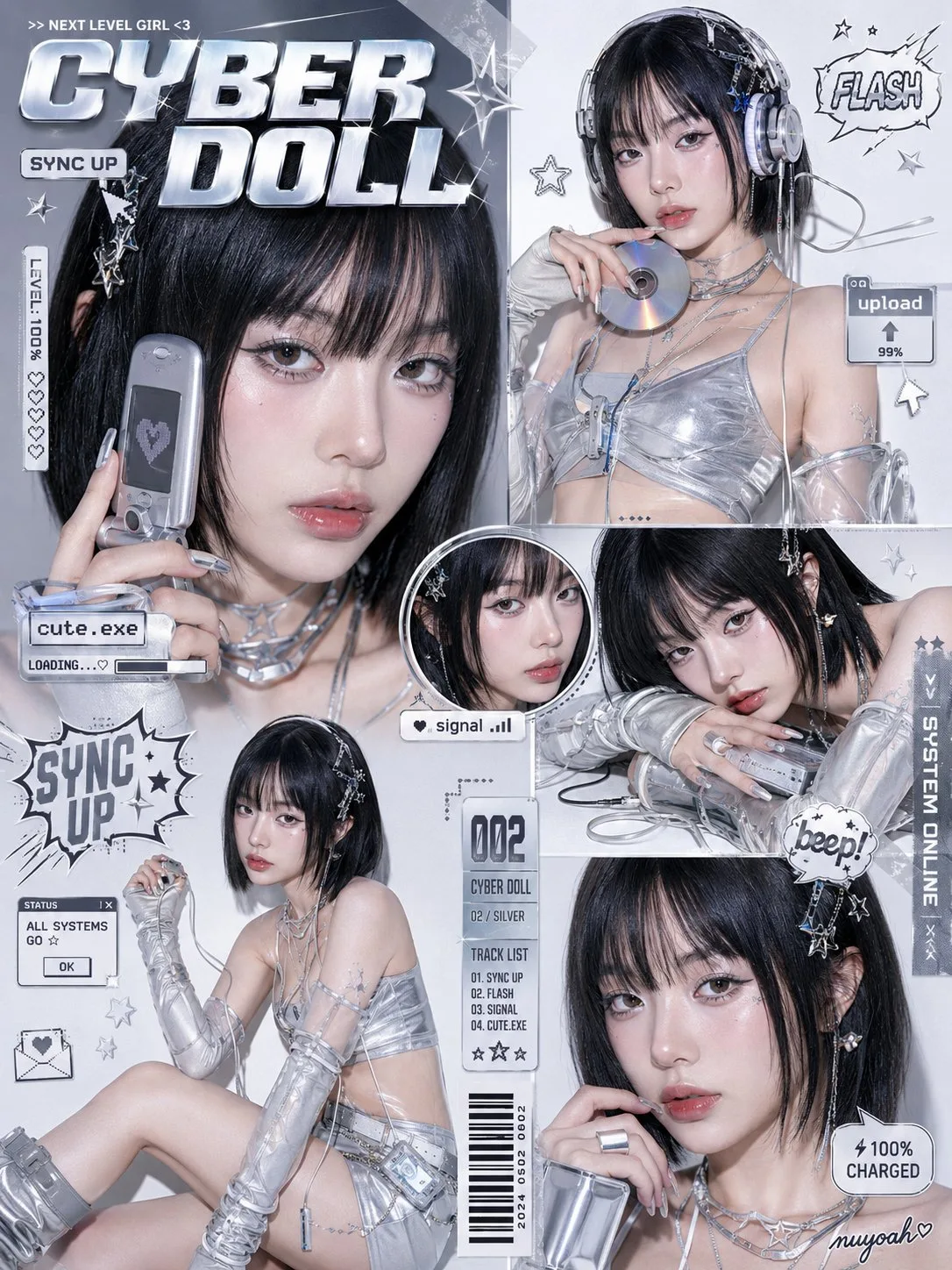 โปสเตอร์นิตยสารแฟชั่น Y2K สไตล์ญี่ปุ่น 1