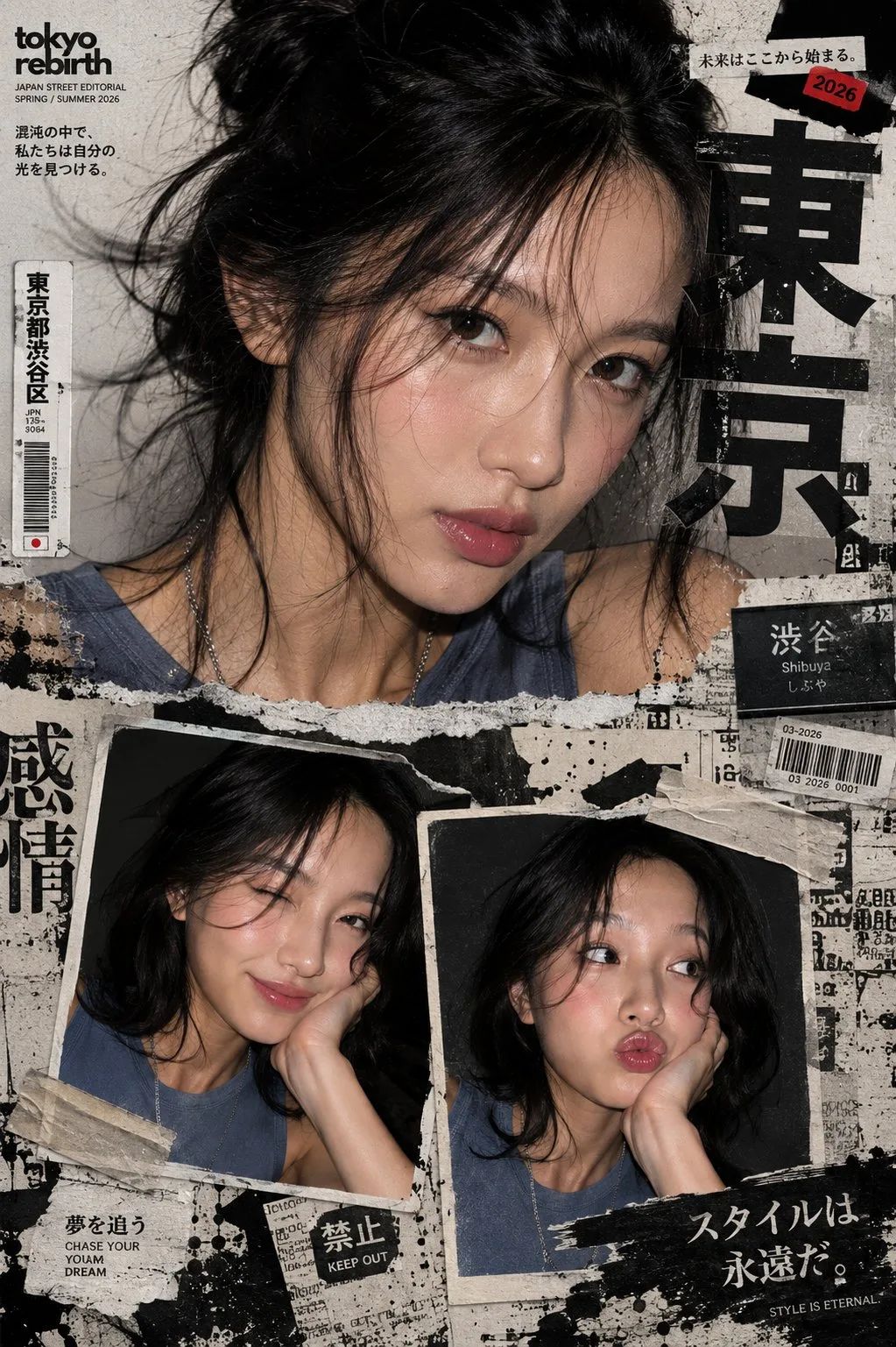 โปสเตอร์คอลลาจ Y2K สไตล์ญี่ปุ่น 1