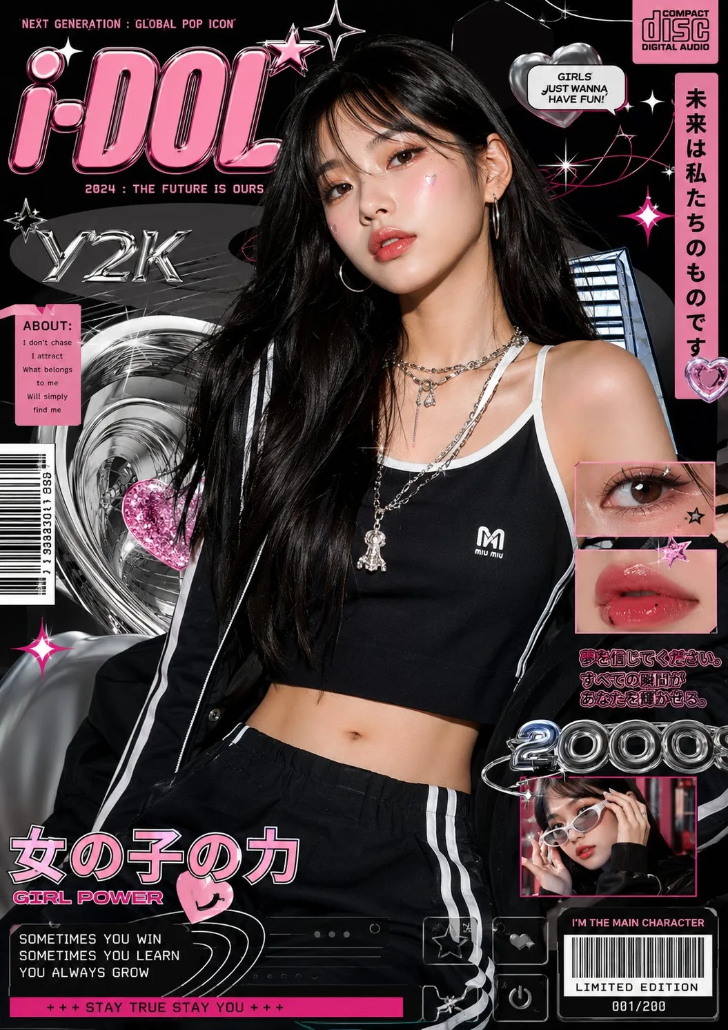 โปสเตอร์แฟชั่น Y2K สไตล์เอเชียสุดหรู 1