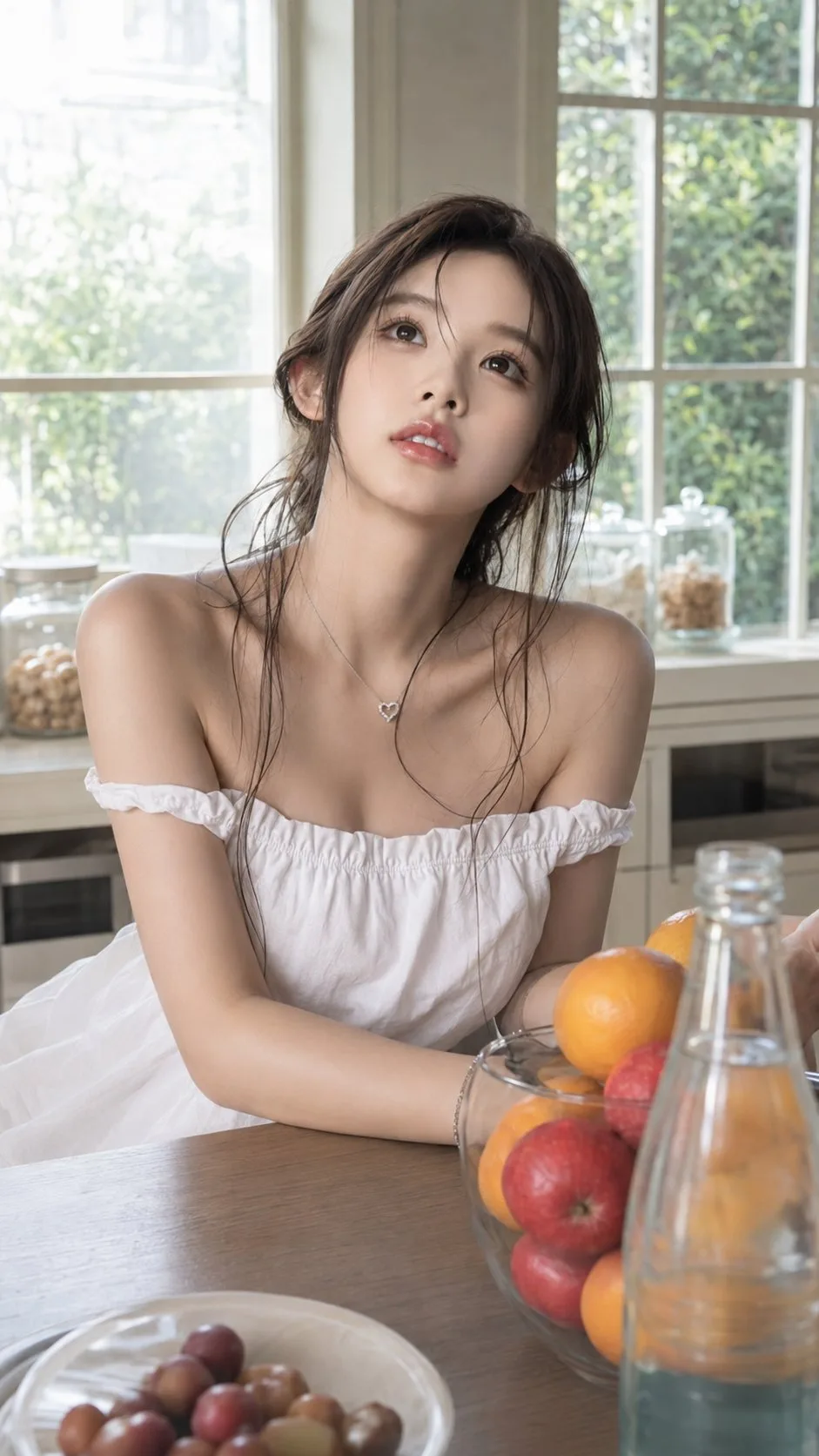 สาวเอเชียในครัว: อ่อนโยน สดใส ริมโต๊ะอาหาร 1