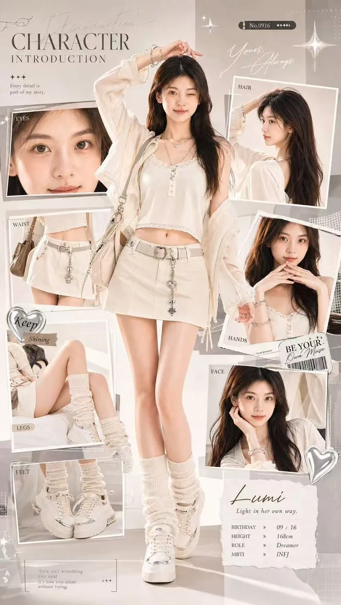 โปสเตอร์แนะนำตัวละครสาวแฟชั่นสุดชิค 1