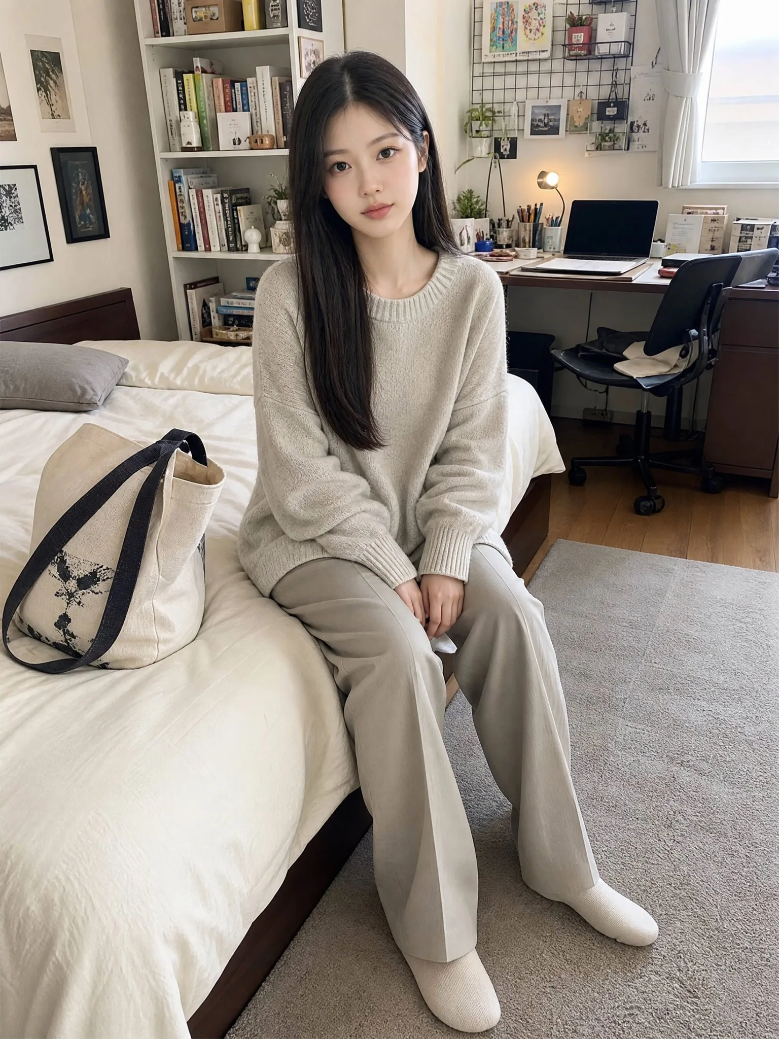 ภาพชีวิตสาวญี่ปุ่นในห้องนอนอพาร์ตเมนต์ 1