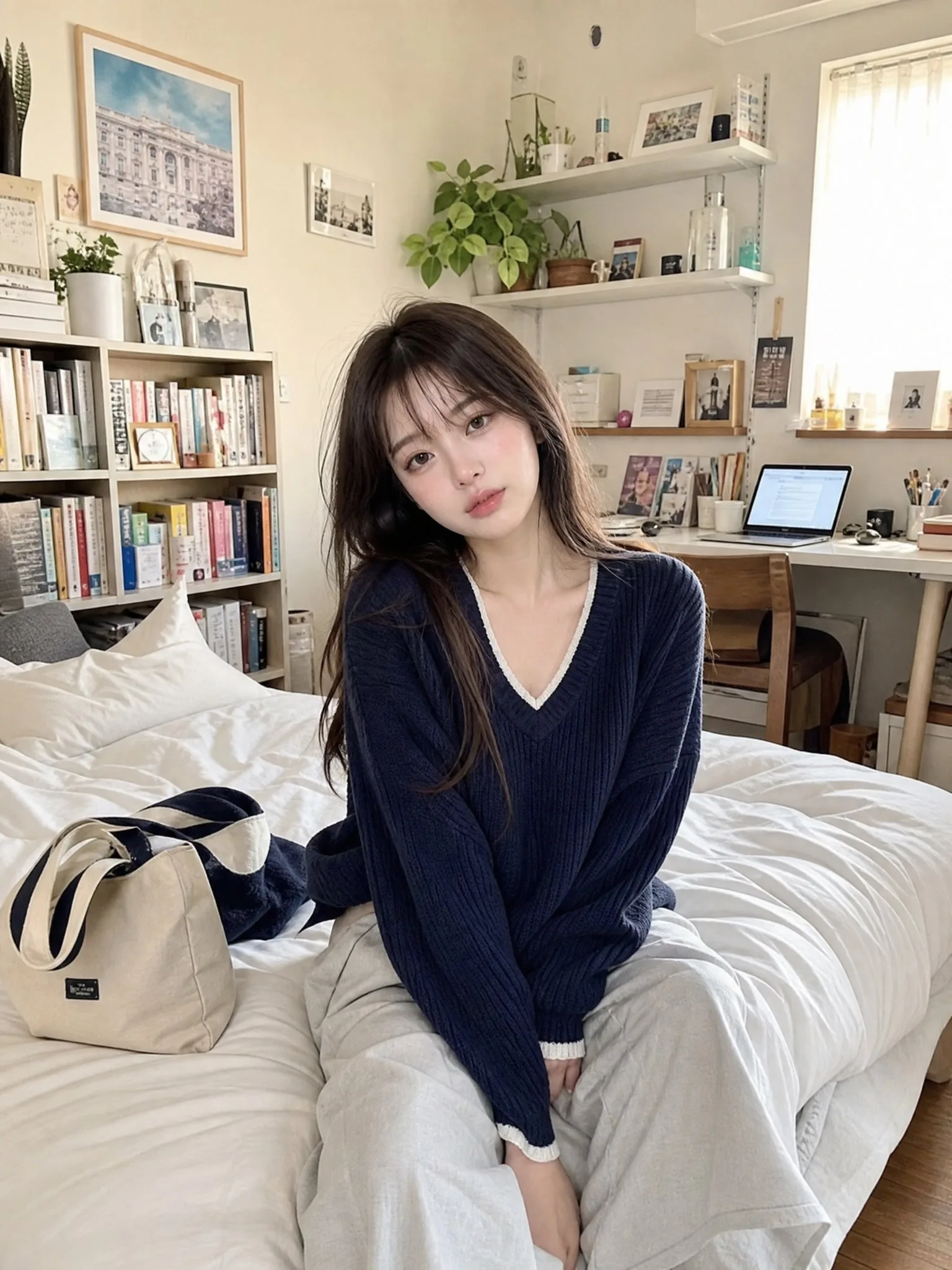 ภาพชีวิตสาวญี่ปุ่นในห้องนอนอพาร์ตเมนต์ 2