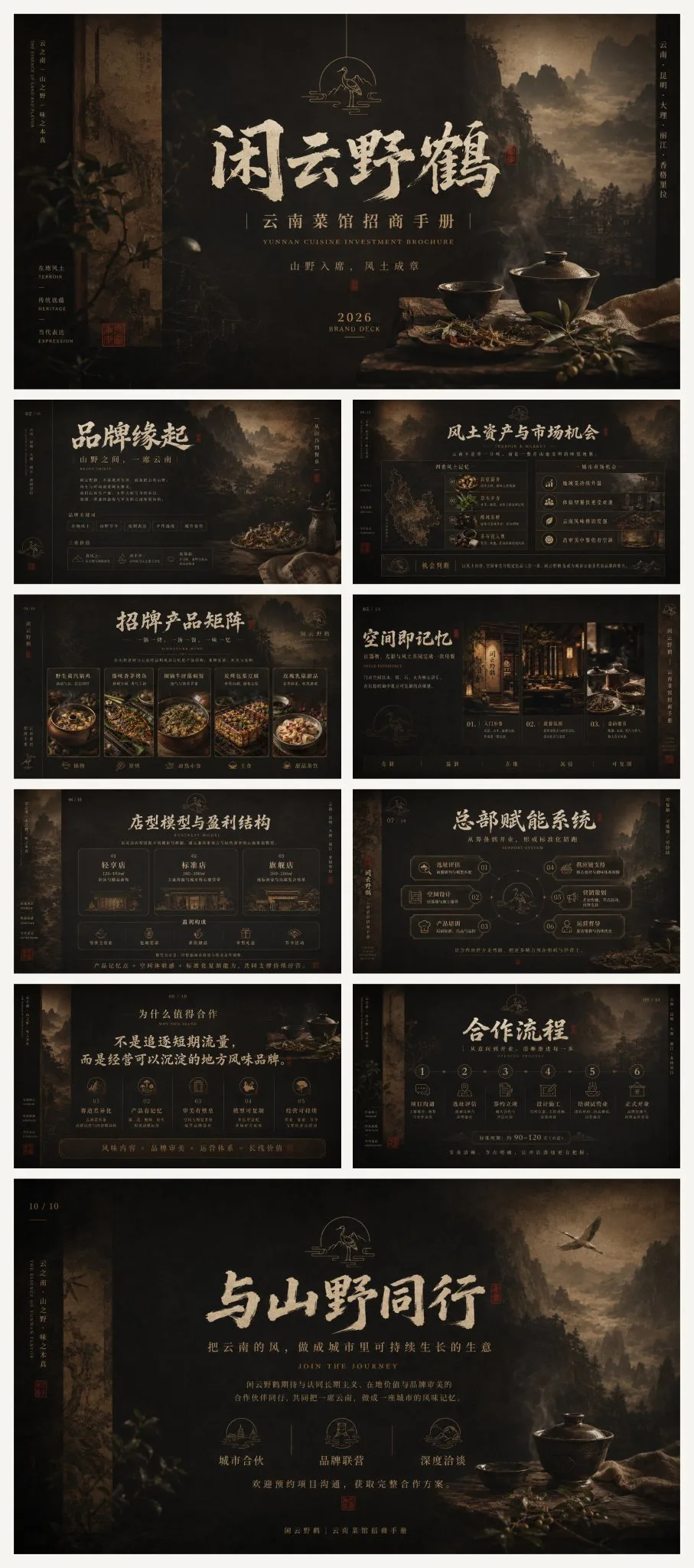 ออกแบบสื่อโฆษณาภัตตาคารอาหารยูนนาน Xianyun Yehe 1