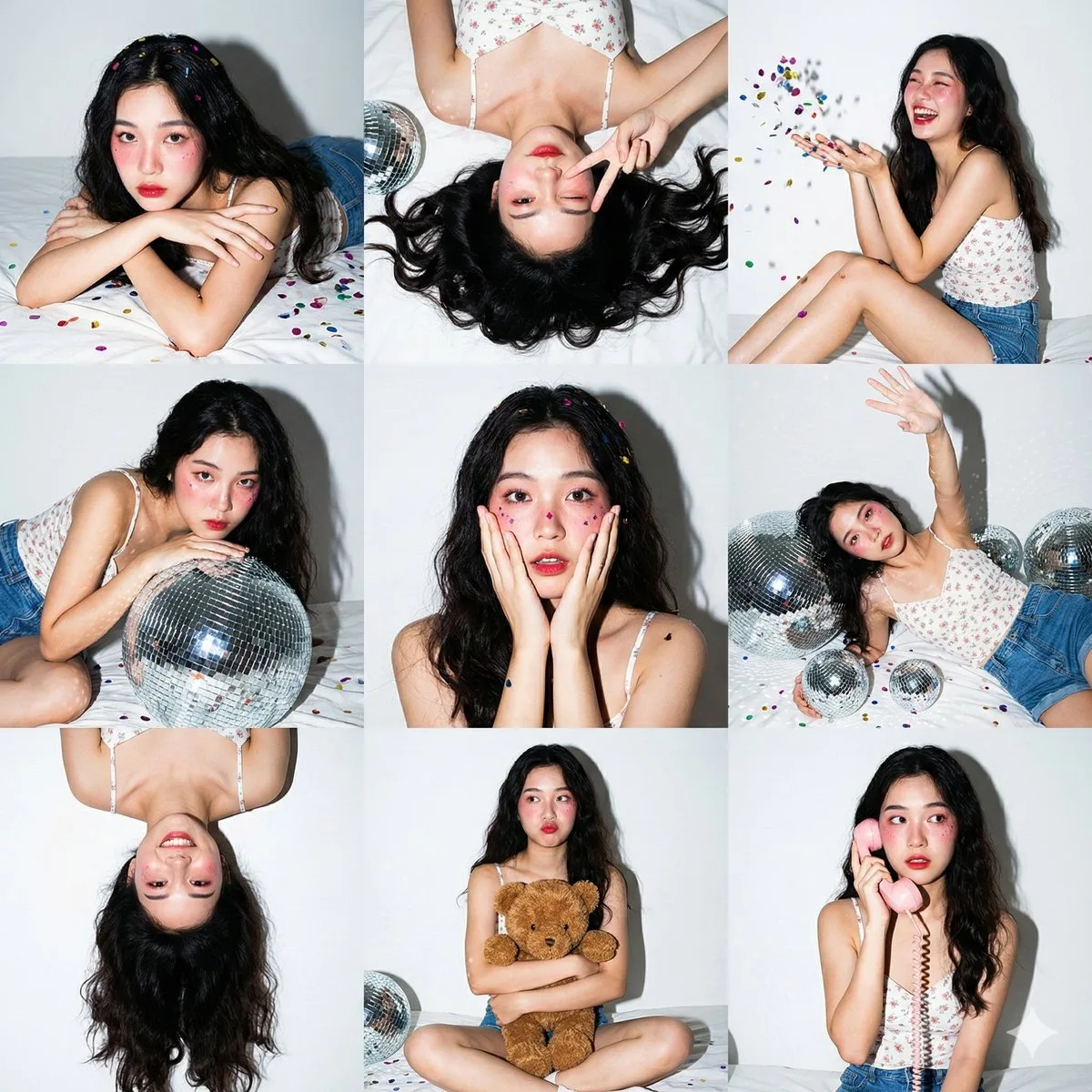 สาว Gen Z ปาร์ตี้ที่บ้าน: แฟลชถ่ายภาพ 9 ช่อง 1