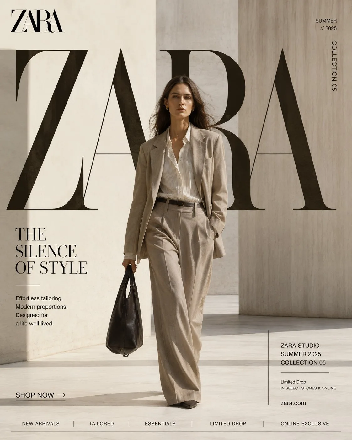 สร้างสรรค์ปกนิตยสารแฟชั่นหรูหราสไตล์ ZARA 1